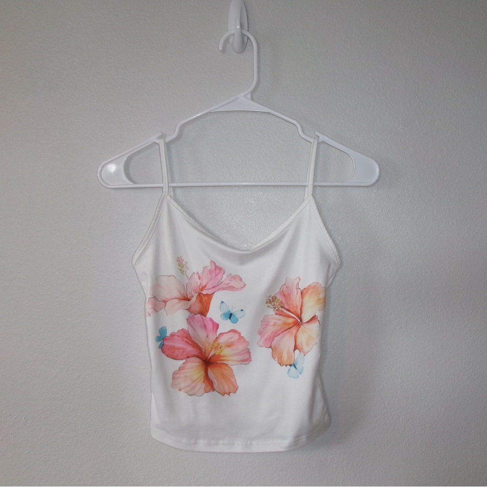 Floral Print Spaghetti Strap Top